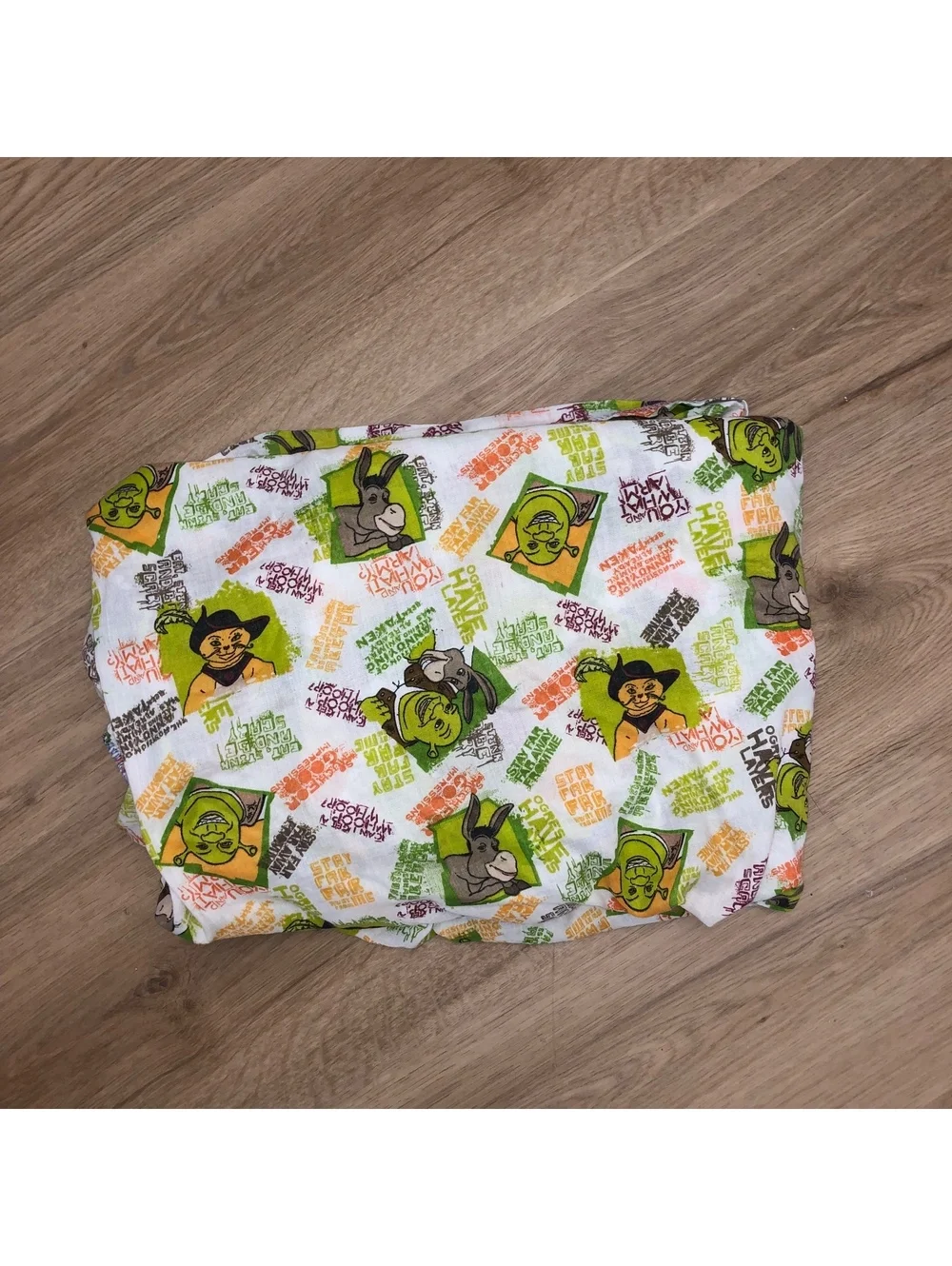 VINTAGE DREAMWORKS 2004 SHREK DONKEY PUSS IN BOOTS FITTED TWIN BED BEDDING SHEET